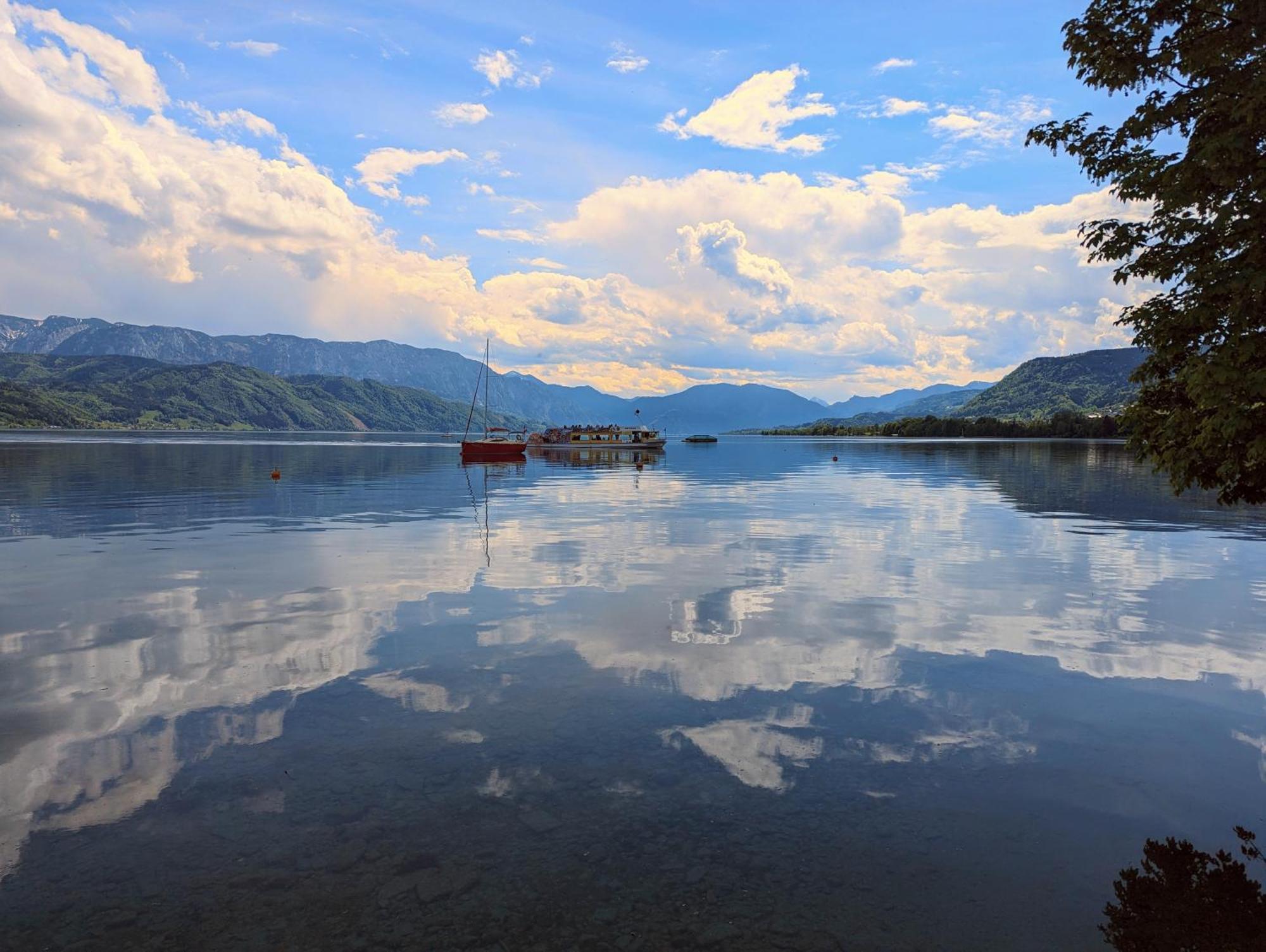Seehaus Miglbauer Attersee Buitenkant foto